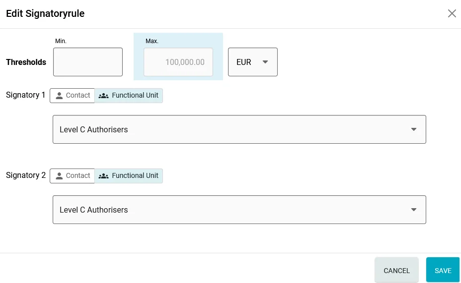 Edit dialog with locked fields